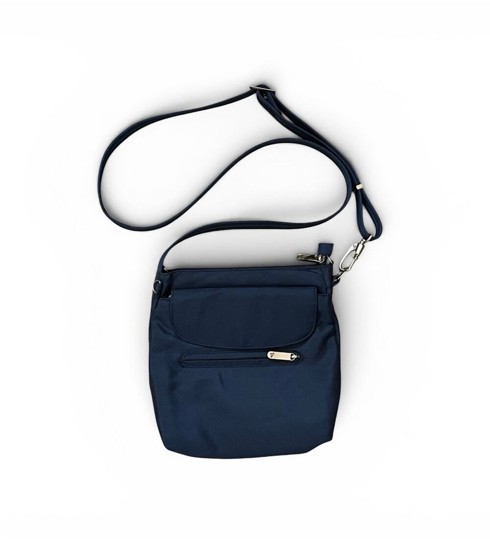Travelon Blue Crossbody Travel Bag Adjustable Strap 9.5"x9.5"